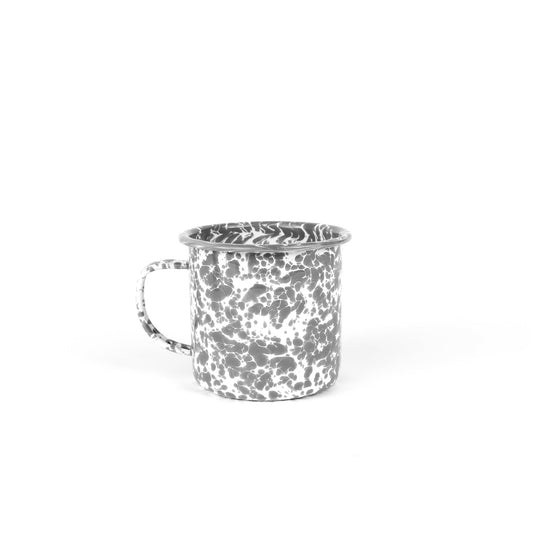 ecomposer-color-grey splatter, D112GYM-4 - Splatter 16 oz Mugs, Set of 4, Grey Splatter