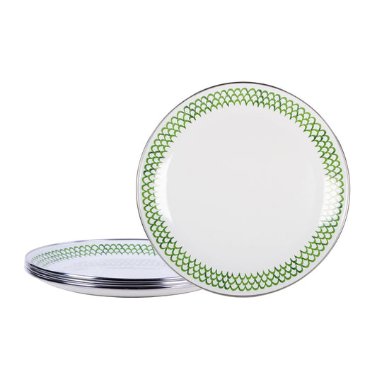 GS56S4 - Green Scallop Dinner Plates - Set of 4 2