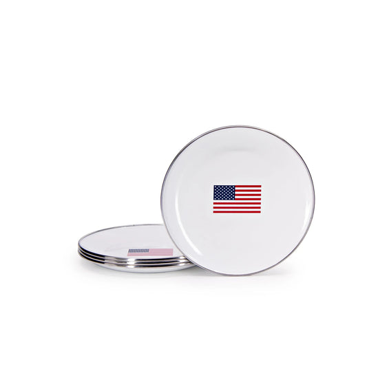 US69S4 - US Flag Sandwich Plates - Set of 4 1
