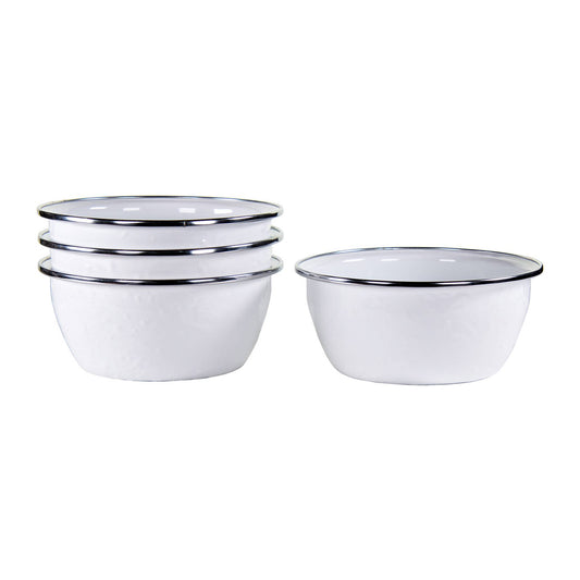 WW61S4 - Solid White Salad Bowls - Set of 4 2