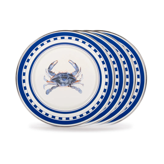 SE11S4 - Blue Crab Sandwich Plates - Set of 4 1