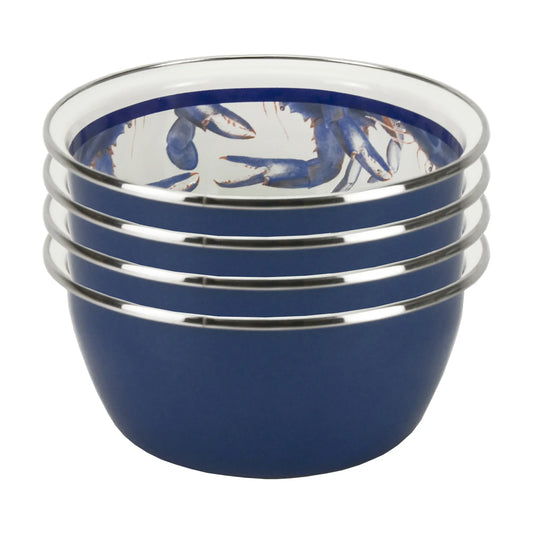SE61S4 - Blue Crab Salad Bowls - Set of 4 1