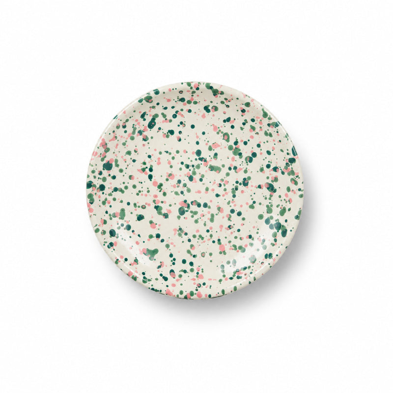 ecomposer-color-mint hibiscus, C124GMP-4 - Catalina Coupe Dinner Plates, Set of 4, Mint Hibiscus