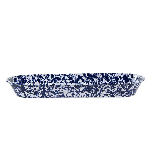 CB10 - Cobalt Swirl Oval Basket  3