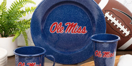 CK93NVY-OM01-2 - U of Mississippi Enamelware 14oz Tumblers, Set of 2 - 2