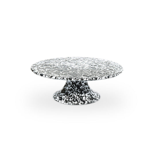 ecomposer-color-black splatter, D100BLM - Splatter Cake Stand, Black Splatter