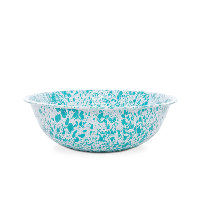 ecomposer-color-turquoise splatter, D25TQM - Splatter Medium Basin, Turquoise Splatter