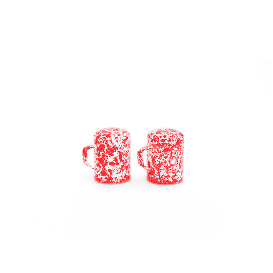 ecomposer-color-red splatter, D55RM - Splatter Salt and Pepper Shaker Set, Red Splatter
