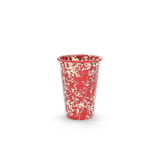 ecomposer-color-burgundy and cream, D93BRM-4 - Splattered 14oz Tumblers (Set of 4), Burgundy and Cream