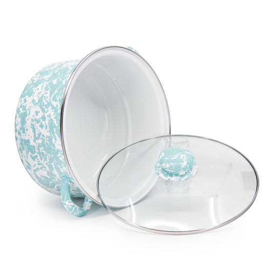 GL72 - Sea Glass Swirl 6 qt Stock Pot  3