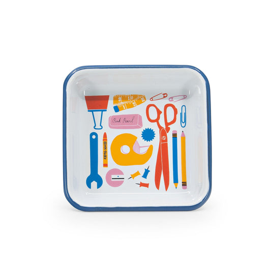 LG122SCIS-BLU - Lisa Congdon x CCH Small Square Tray, Scissors - 1