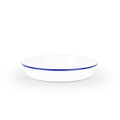 ecomposer-color-blue rim, V88BLU - Vintage Cocktail Tray/ Deep Dish Pizza Pan, Blue Rim