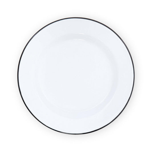 ecomposer-color-black rim, V95BLA-4 - Vintage Buffet Plates, Set of 4, Black Rim