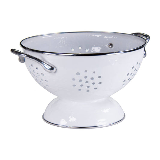 WW27 - Solid White Medium Colander  2