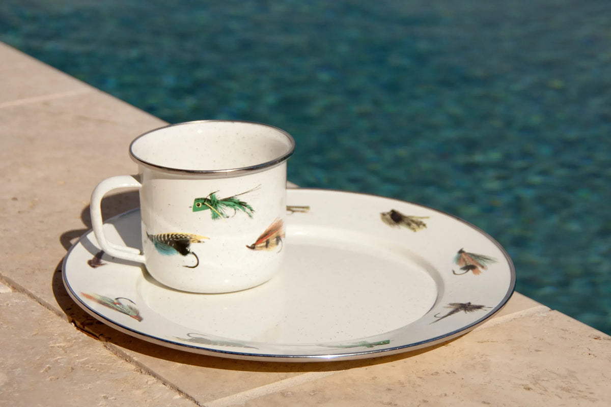 FF07S4 - Fishing Fly Dinner Plates - Set of 4 2