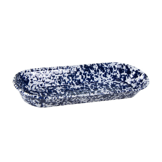 CB10 - Cobalt Swirl Oval Basket  1