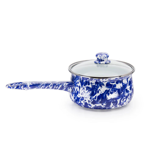 CB19 - Cobalt Swirl Sauce Pan  1