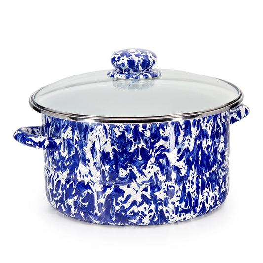 CB72 - Cobalt Swirl 6 qt Stock Pot  1