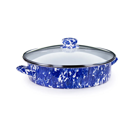 CB80 - Cobalt Swirl Large Saute Pan  1