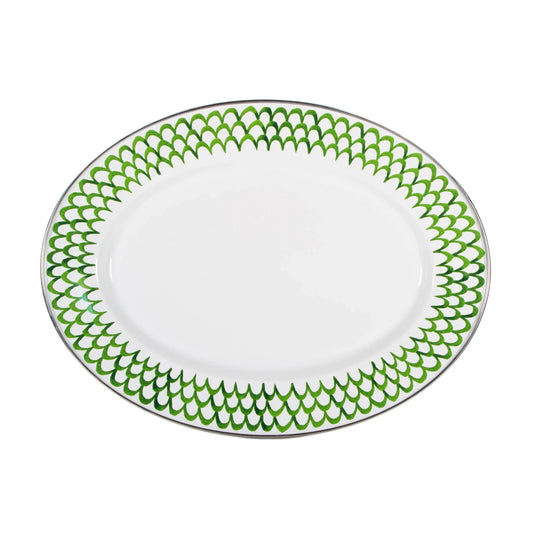 GS06 - Green Scallop Oval Platter  1
