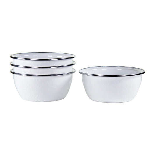 WW61S4 - Solid White Salad Bowls - Set of 4  1
